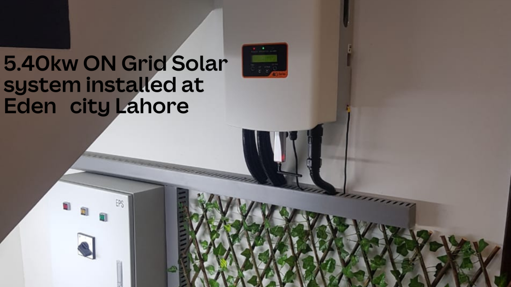 5.40kw ON Grid Solar system installed at Eden city Lahore (3)